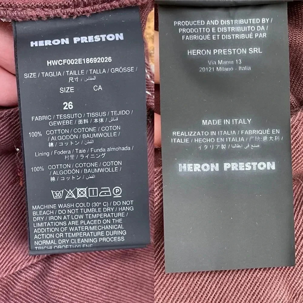 HERON PRESTON Top-stitched cotton-twill straight-leg pants 26 - Picture 13 of 17
